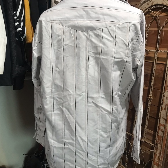 Vintage Gray Karmen Gold Collection Men’s Western Shirt - Picture 5 of 5